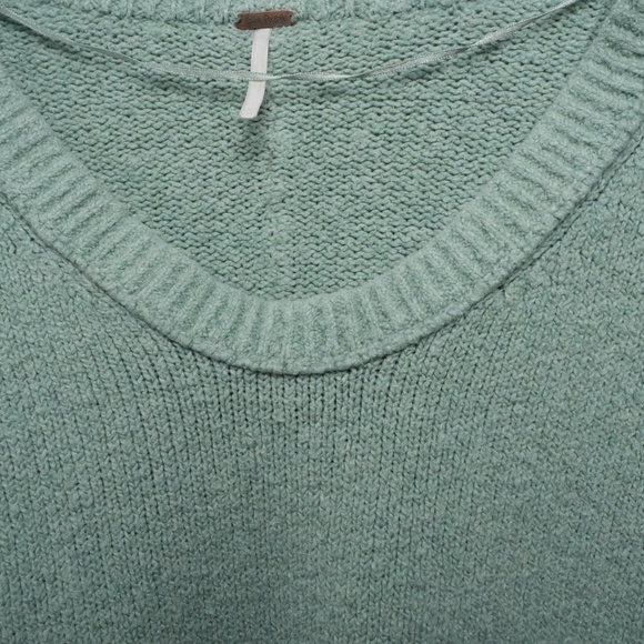Free People Brookside Oversized Tunic Sweater, Spearmint size M - Picture 5 of 8